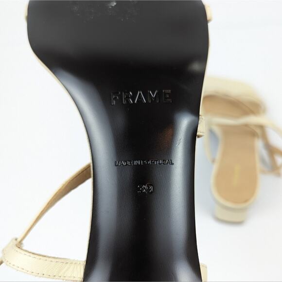 NWOT Frame Cream Le Braxton Strappy Sandal Heels Size 8.5 - Picture 10 of 10